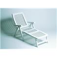 TUMBONA RESINA PLEGABLE CON RUEDAS BLANCO