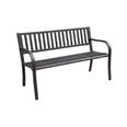 BANCO JARDIN METALICO NEGRO 127 X 60 X 80 CM