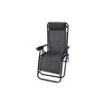 SILLON PLEGABLE RELAX CON COJIN ZERO GRAVITY GRIS
