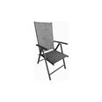 SILLON POSICIONES ALUMINIO TEXTILENE ANTRACITA/GRIS
