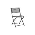 SILLA PLEGABLE ACERO TEXTILENE GRIS ANTRACITA