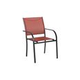 SILLON ACERO TEXTILENE GRANATE