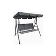 BALANCIN ACERO TEXILENE 3 PLAZAS GRIS ANTRACITA
