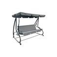 BALANCIN CAMA RELAX 3 PLAZAS GRIS ANTRACITA