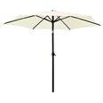 PARASOL ALUMINIO INCLINABLE BEIGE 3 M TUBO 48 MM CON MANIVELA