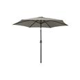 PARASOL ALUMINIO INCLINABLE TAUPE 3 M TUBO 48 MM CON MANIVELA