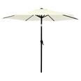 PARASOL ALUMINIO INCLINABLE BEIGE 2.5 M TUBO 38 MM CON MANIVELA