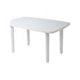 MESA RECTANGULAR RESINA 140 X 90 CM BLANCO