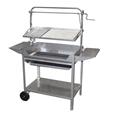 BARBACOA TOCHA PARRILLA PLANCHA REGULABLE INOX 124X50X140CM