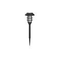 BALIZA SOLAR LED NEGRA IP44 EFECTO LLAMA