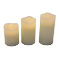 VELAS DOLO 20 LM LUZ CALIDA Y EFECTO LLAMA PACK DE 3  PILAS (2AAA) 15/12/10X7,3 CM