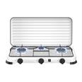COCINA CAMPING GAS CON TAPA 3 FUEGOS