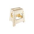 TABURETE PLEGABLE BEIGE 29X22X39CM