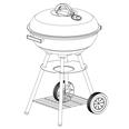 BARBACOA CARBON REDONDA CON RUEDAS 53,5X46X75CM