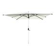 PARASOL ALUMINIO BLANCO 3X3 M TUBO 48MM C/MANIVELA