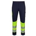 PANTALON ALTA VISIBILIDAD STRETCH CINTA SEGMENTADA NAVY/AMARILLO TALLA S