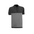 POLO ALGODON / ELASTANO FENIX GRIS / NEGRO TALLA M