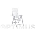 SILLON DE POLIPROPILENO CON 5 POSICIONES PLEGABLE BLANCO BLANES