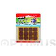 ANTIDESLIZANTE DE FIELTRO 12 UNIDADES RECTANGULAR 20X23 MM MARRON BRINOX
