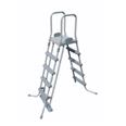 ESCALERA PARA PISCINA CON PLATAFORMA ALTURA 132 CM