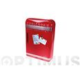 CAJA METALICA NEVERA RETRO ROJA 283 x 61 x 201 mm