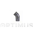 CODO PARED SIMPLE INOX 316L PINTADO GRAFITO &Oslash; 80 45&ordm; PELLET FR .