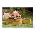 JARDINERA MADERA RECTANGULAR 'GAIA' + GEOTEXTIL 70X40X35 MARRON OSCURO