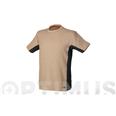 CAMISETA MANGA CORTA STRECH BEIGE CONTRASTES NEGROS TALLA M STARTER