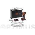 TALADRO A BATERIA DE LITIO PERCUTOR 18 V 2 BATERIAS 1.5 AH, 80 ACCESORIOS B&D 