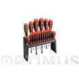 DESTORNILLADORES CON SOPORTE JUEGO 18 PIEZAS ALYCO