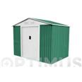 CASETA METALICA VERDE CAMBRIDGE 4.72M2 H 198 X L 261 X F 181 CM GARDIUM