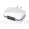 CARGADOR DE CARGA R&Aacute;PIDA CON 4 PUERTOS USB (6.8A)