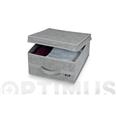 CAJA PARA GUARDAR ROPA COLOR PIEDRA TALLA M (35CM*45CM*18CM) JOBAR