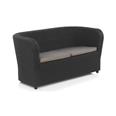 SOFA DOS PLAZAS RATAN RESINA NOVA GRAFITO