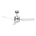 VENTILADOR DE TECHO GALERNA 3052 INOX/TRASLUCIDO CON 3 ASPAS & LUZ LED 70W 132CM UNIVERSAL BLUE