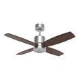 VENTILADOR DE TECHO MIDI 4052X INOX/NEGRO CON 4 ASPAS & LUZ LED 55W 132CM UNIVERSAL BLUE 
