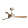 VENTILADOR DE TECHO VENTO 4048 CREMA/MADERA CON 3 ASPAS, LUZ LED & CONTROL WIFI 70W 122CM UNIVERSAL BLUE