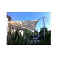 TOLDO VELA SOMBREO CUADRADO IMPERMEABLE 3,6 X 3,6 M CRUDO NATUUR