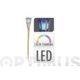 ANTORCHA BAMBU CON LED CAMBIABLE 75 X 75 X H 77 CM