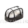APLIQUE EXTERIOR OVAL NEGRO CON REJILLA E27 60W FAMATEL