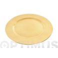 BAJOPLATO POLIPROPILENO DORADO Ø 33 CM QF+