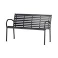 BANCO JARDIN METALICO POLYWOOD NEGRO 120 X 79 X 41 CM