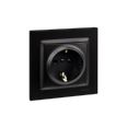 BASE ENCHUFE SCHUKO TT EMPOTRAR NEGRO SERIE 10