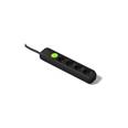 BASE NEGRA 4 TOMAS TT 16 A 250 V C/INTERRUPTOR Y CABLE 1.5 FAMATEL