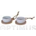 BOL CON BASE MADERA SET 2U DE 7.5 CM QF+
