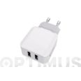 CARGADOR DE CARGA R&Aacute;PIDA CON 2 PUERTOS USB (3,4A)
