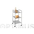 CARRITO 3 REPISAS 75X32X41 CROMO WENKO
