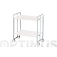 CARRITO DE TE PLEGABLE GRIS/BLANCO QF+