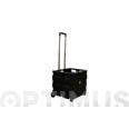CARRO - CAJA PLEGABLE NEGRO 42X38X40,5 CM QF+