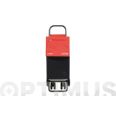 CARRO COMPRA 4 RUEDAS GIRATORIAS NEGRO/ROJO ROLSER